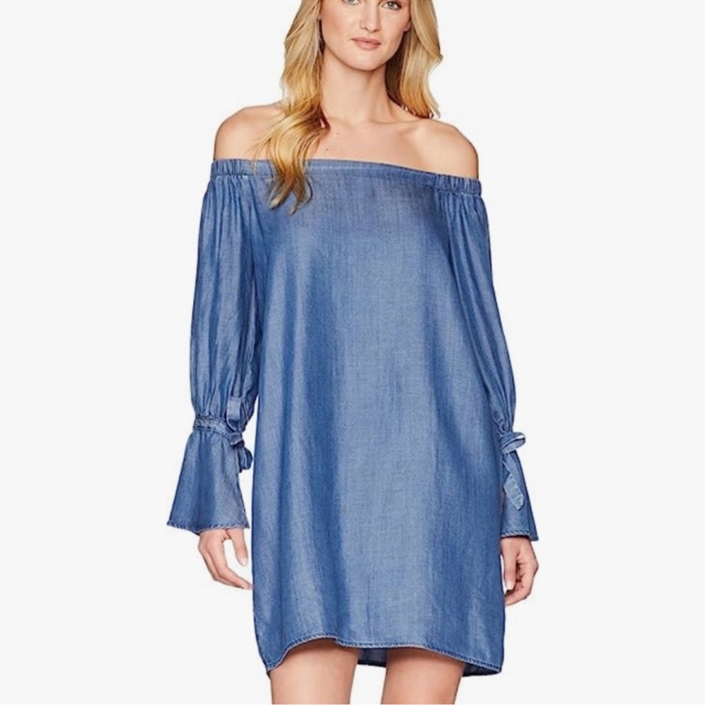 Bobeau Auden Off the Shoulder Tencel Dress Size Large